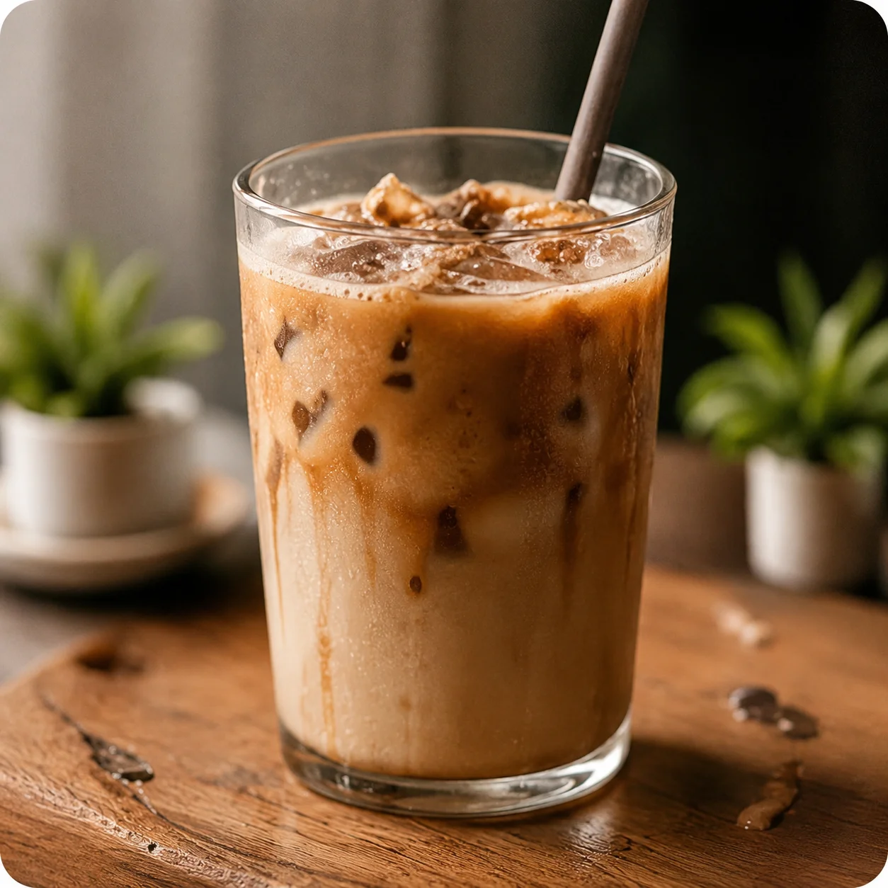 Iced Vanilla Latte gelado com toque de baunilha